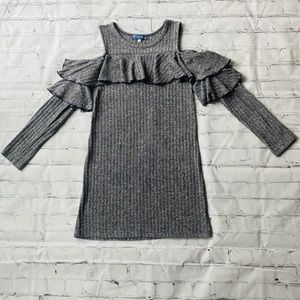 Truly Me Cold Shoulder Sweater Dress